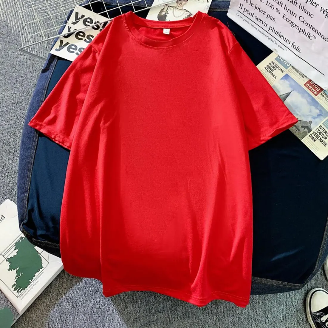 

New Harajuku Tee Shirt 13 Solid Color Basic T Shirt Women Casual O-neck Summer Top Korean Hipster Streetwear White Tshirt