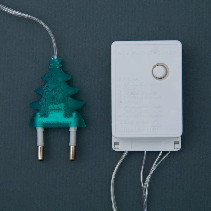 Гирлянда &quotНить&quot 4 м с насадками &quotШарик узором&quot IP20 прозрачная нить 20 LED