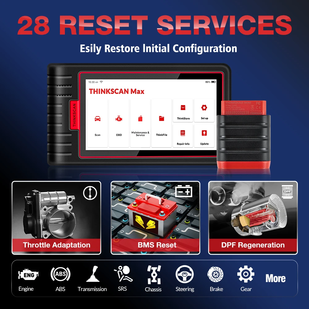 Автосканер Thinkcar Thinkscan Max OBD2 диагностический инструмент для автомобиля считыватель кодов Ecu с функцией
