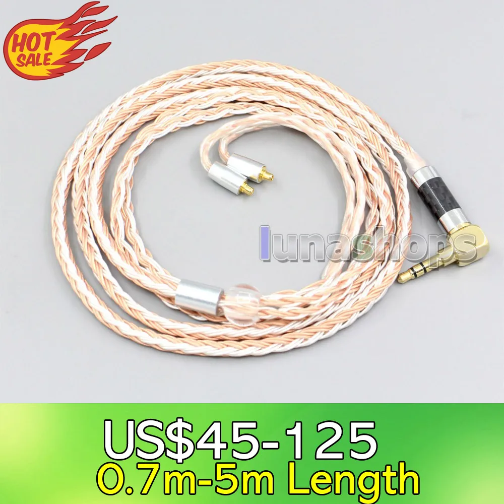 

LN006712 XLR 4.4mm 2.5mm 16 Core Silver Plated OCC Mixed Earphone Cable For Dunu T5 Titan 3 T3 (Increase Length MMCX)