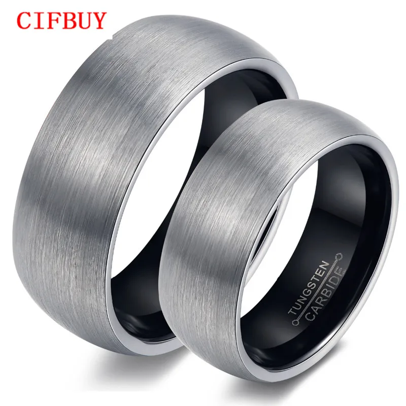 Кольца для пар Вольфрамовая сталь браслет свадьбы помолвки розовое золото или