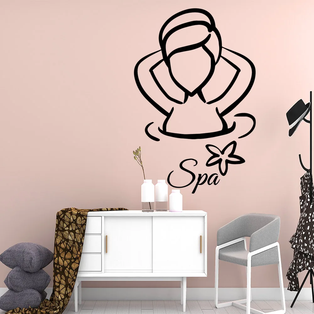 Современные спа настенные стикеры Самоклеющиеся Виниловые водонепроницаемые