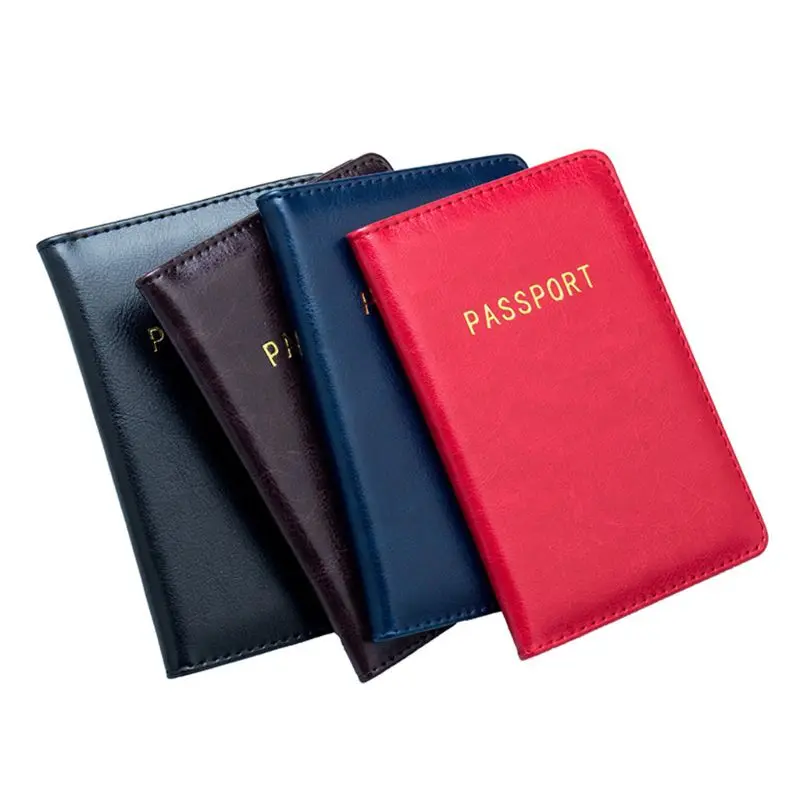 

Travel PU Leather Passport Holder ID Credit Card Case Cover Protector Organizer