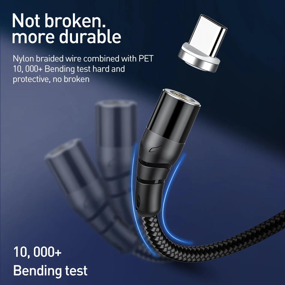 Магнитный кабель 5A для быстрой зарядки и передачи данных iPhone 11 Samsung Xiaomi Huawei P30