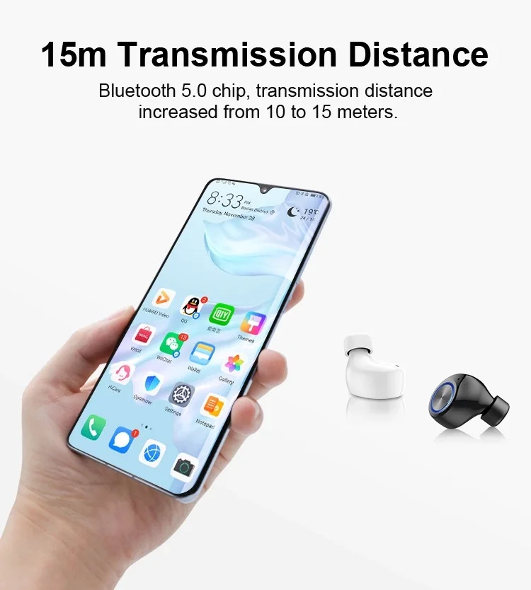 TWS беспроводные Bluetooth V5.0 наушники 5D бинауральные портативные стереонаушники