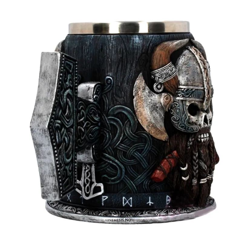 Средний возраст Мужская цепь из нержавеющей стали кофе кружки из нержавеющей стали смолы чашки и кружки ручной захват Copo пива вина большой емкости чашки Caneca
