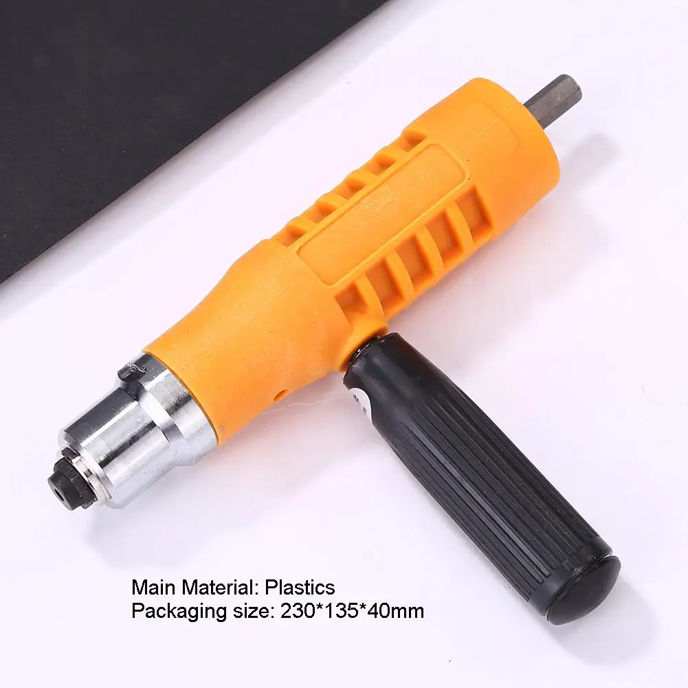 

Electric Rivet Nut Gun Riveting Tool Set Insert Nuts Riveter Drill Adapter Kit No Skidding and Quick Back Nail Feature