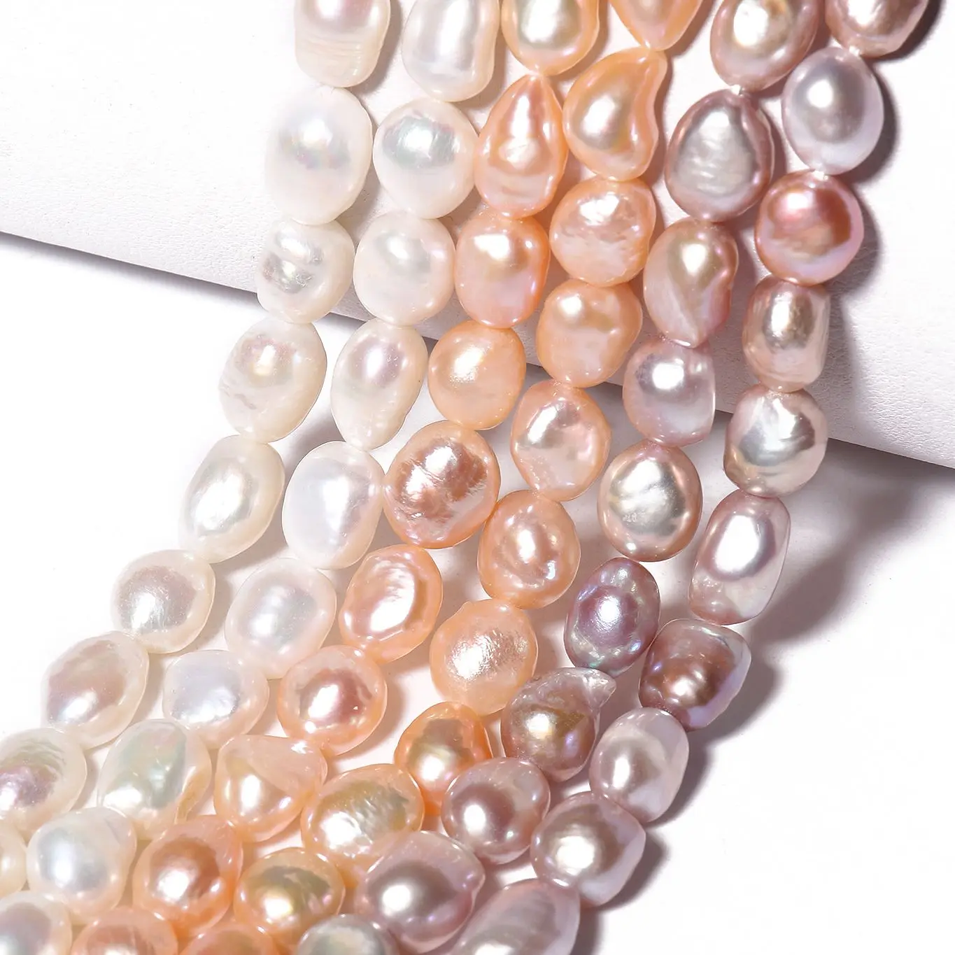 

AA Irregular Natural Freshwater Pearl White Pink Purple Side Hole Punch Pearls Beads for DIY Bracelet Necklace Jewelry Making