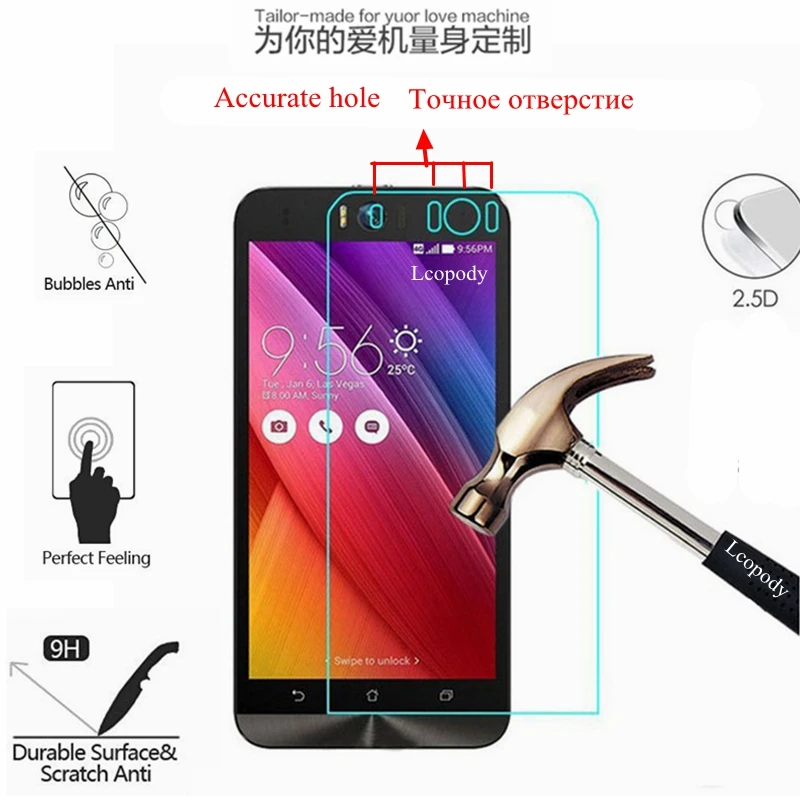 Защитное стекло 9H для ASUS Zenfone Selfie ZD550KL ZD551KL Z00UD ZD550 ZD551 551 550 KL | Мобильные телефоны и