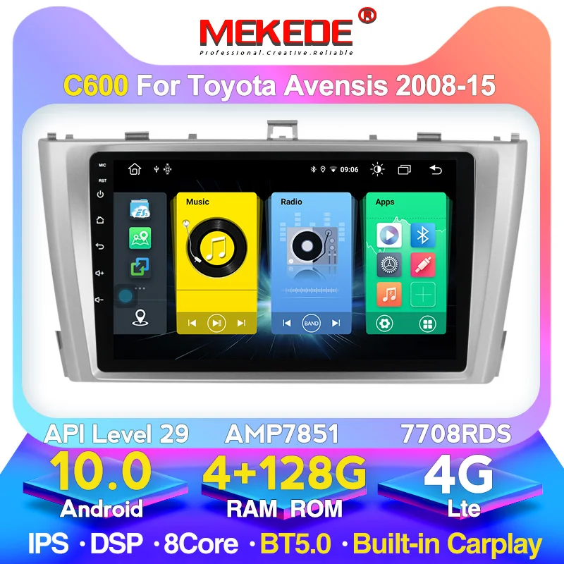 MEKEDE Android 10 0 Автомобильный мультимедийный плеер авторадио для Toyota T27 Avensis 2008-2014 2015