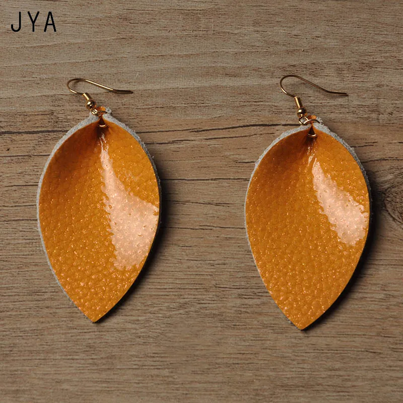 Серьги Cpop из натуральной кожи для женщин разноцветные массивные серьги с