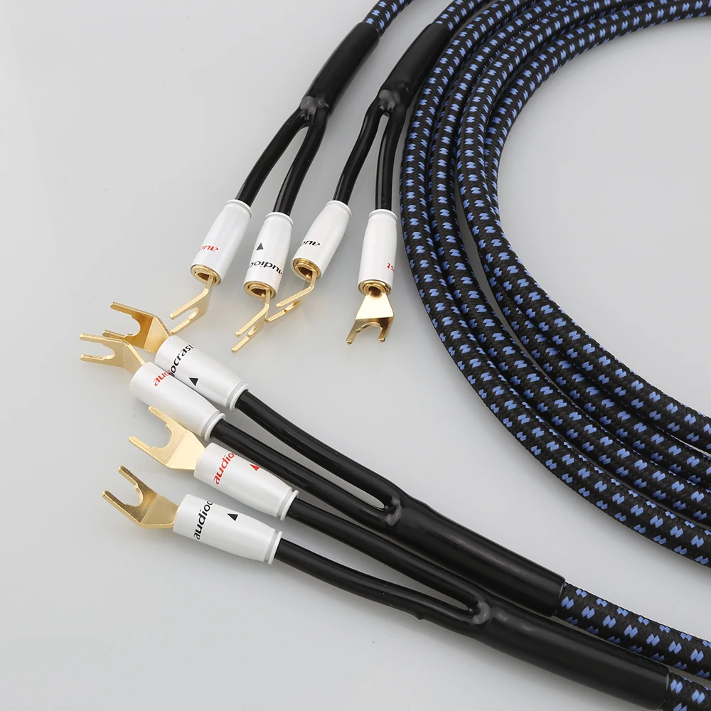 Кабель для динамиков Audiocrast SP14 Hi-Fi с серебряным покрытием провод Hi-Fi-систем