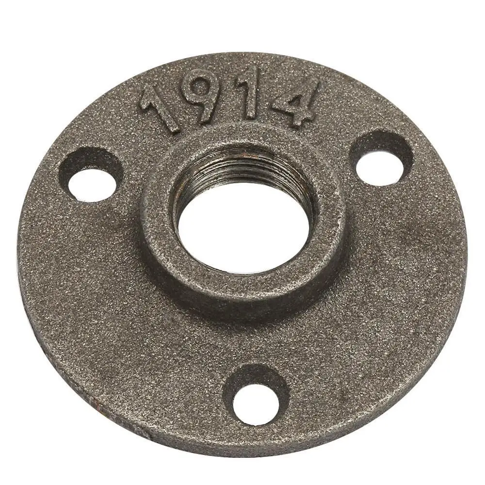 Cast Iron 10 шт. 1/" чугунная труба фитинги настенное крепление пол Античный DN15 фланец кусок BSP резьбовое отверстие чугунные фланцы бриды - Цвет: Cast Iron