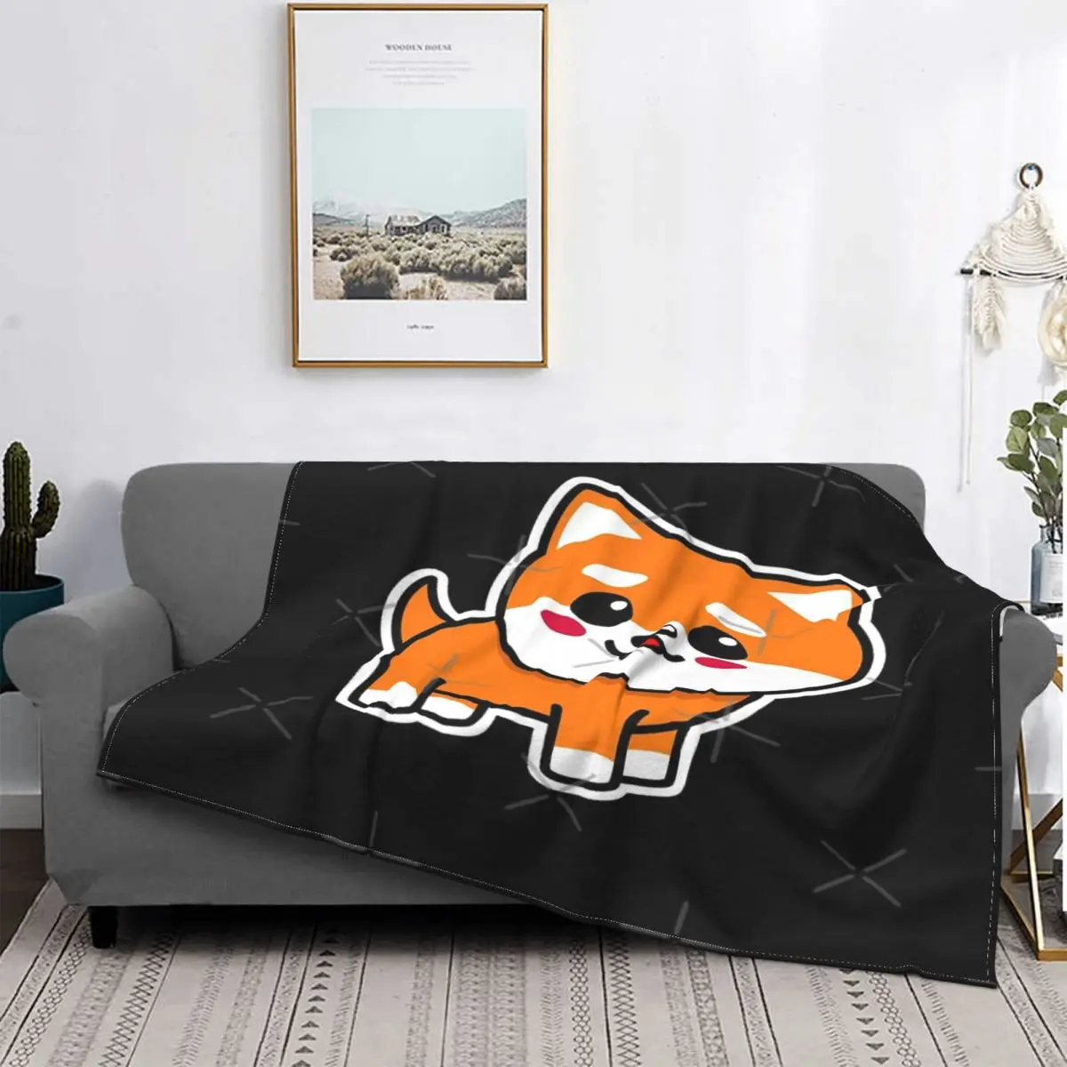 

Manta Kawaii para amantes de los perros, colcha a cuadros para cama, para playa cubierta térmica, fundas para cama de invierno