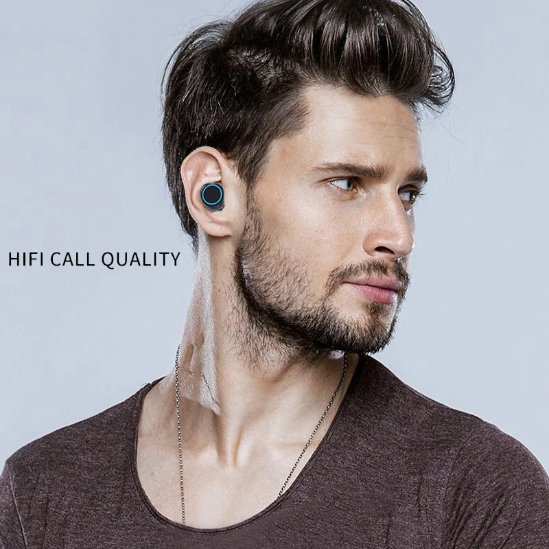 8D беспроводные наушники Bluetooth наушники V5.0 Спортивные Беспроводные наушники светодиодный дисплей сенсорное управление стерео гарнитура с микрофоном