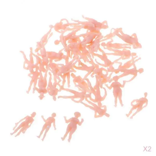 2 комплекта масштаб 1/87 мини пластиковые люди модель поезда для пляжа | Игрушки и