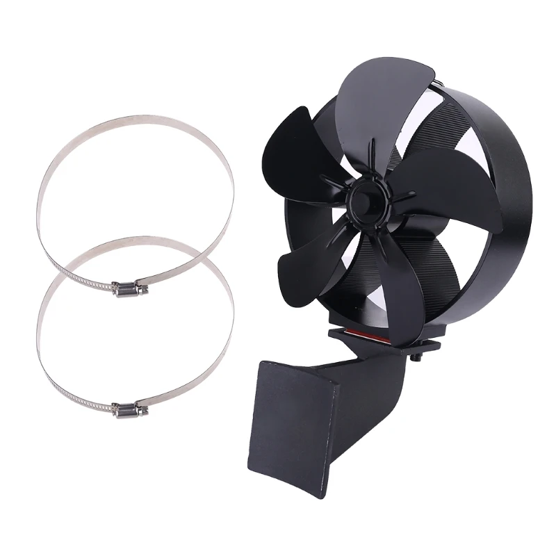 

5 лезвий, обогреваемая плита, фотопечь для деревянной горелки, обогреватель, экономия топлива, тихий экофан, эффективный черный