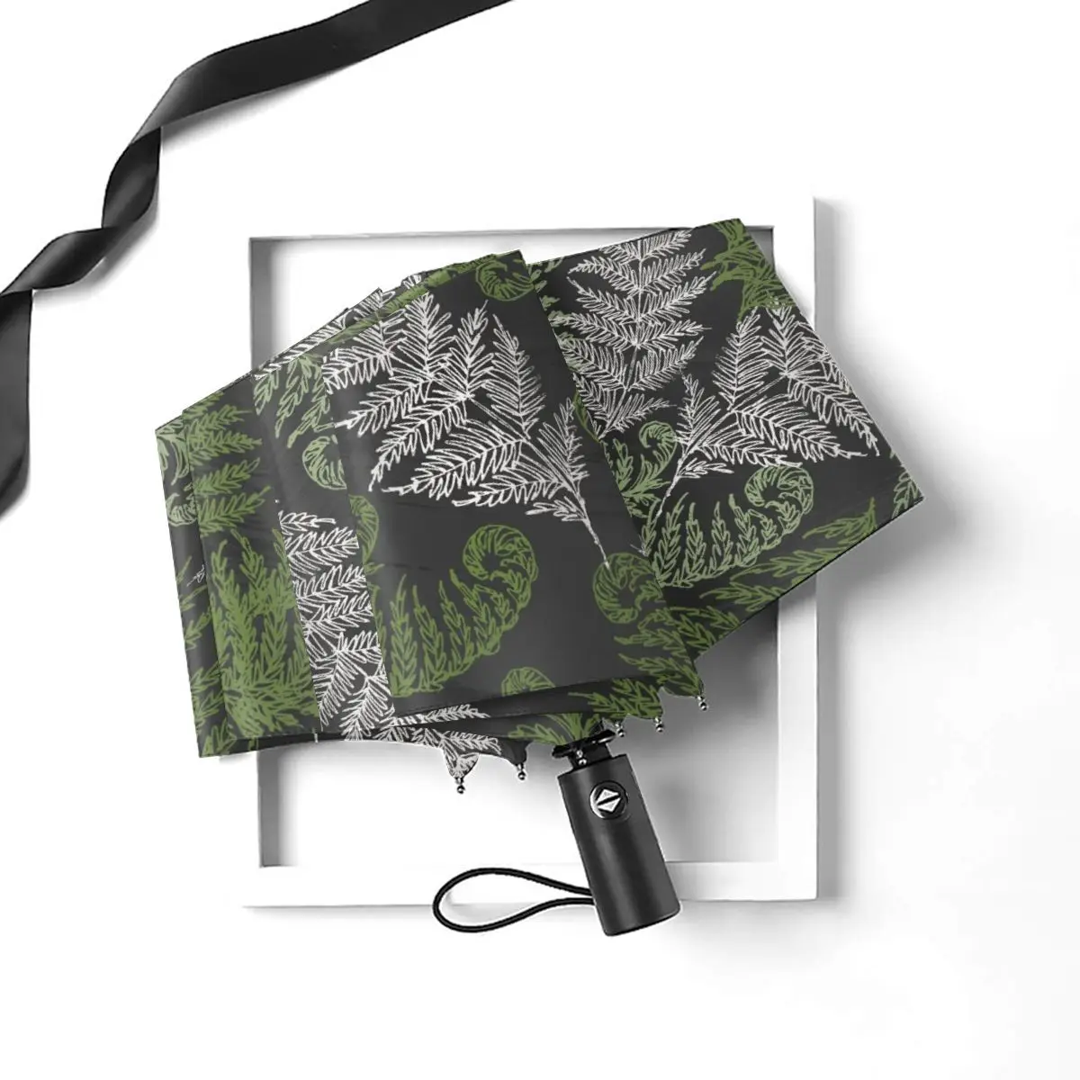 Prezzo Felce Erbe Foresta Tropicale Pianta Foglie Antivento Pieghevole Automatico Ombrello Invertito Paraguas Portatile Per Uomo Donna