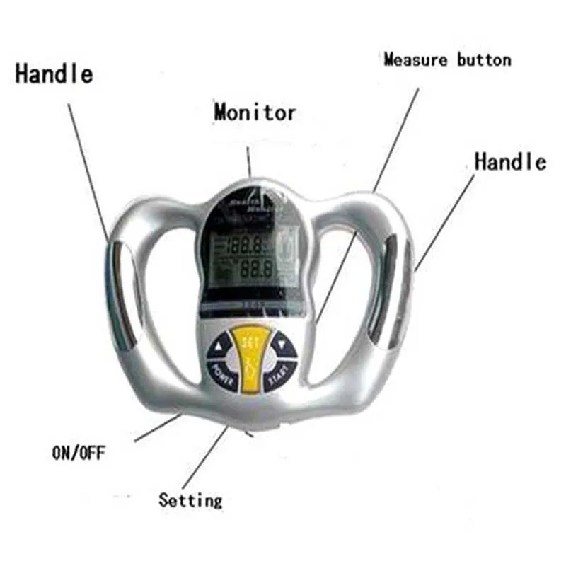 Цифровой ручной монитор цифровой ЖК-анализатор жира измеритель ИМТ тестер