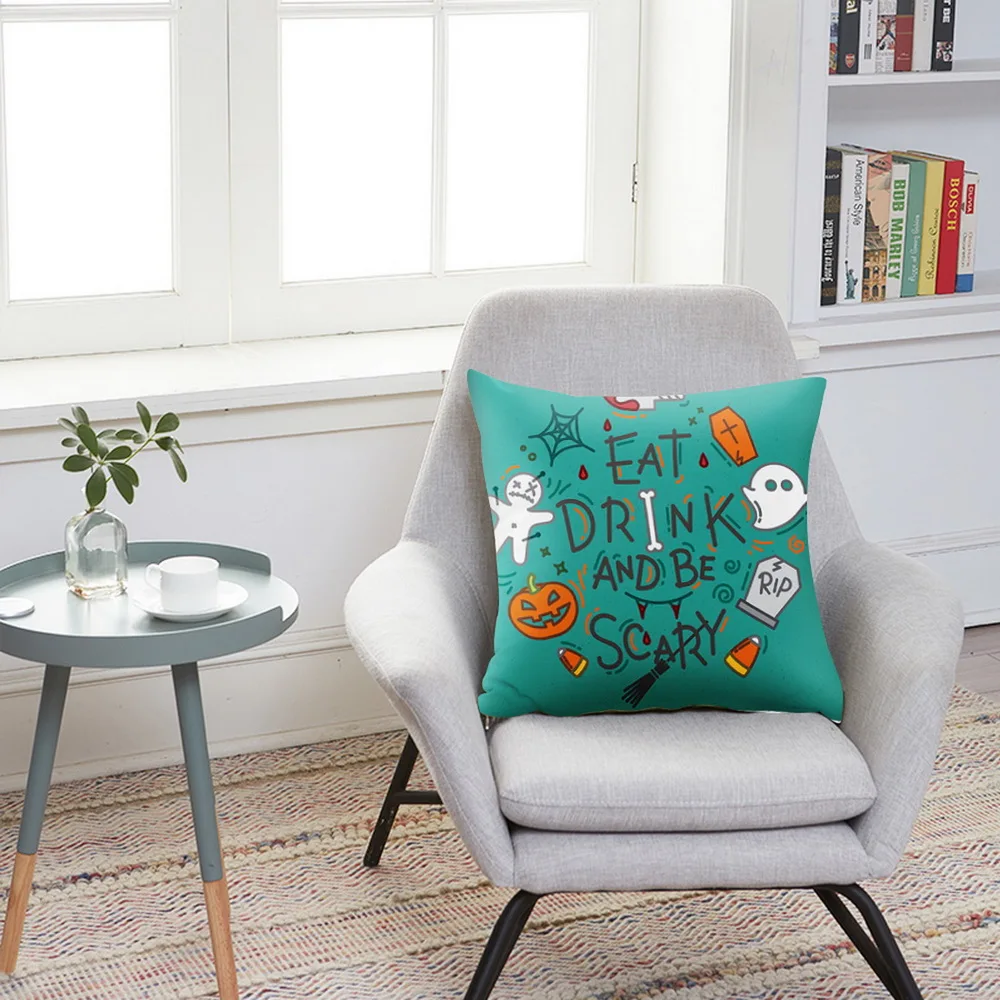 SearchI наволочка для подушки 45*45 Автомобильная на Хэллоуин полиэфирная дивана