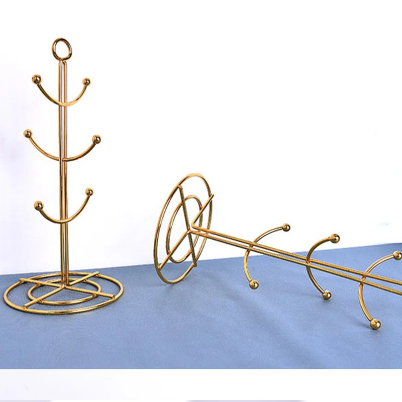 

Imellow 6cups For Coffee Cup Holder Nordic Luxury Golden Cup Holder Simple Practical Cup Storage Rack Teacup Storage Household