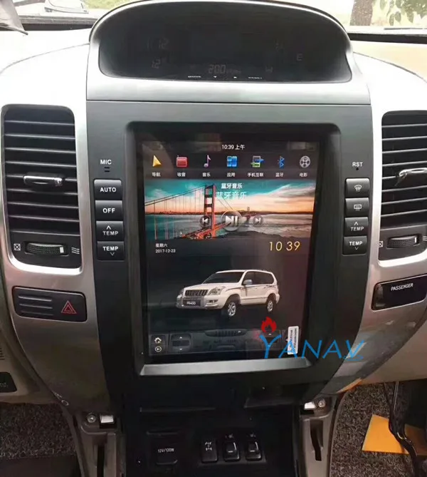 

Автомагнитола с вертикальным экраном, GPS-навигация для Toyota land cruiser prado 120 2002-2009, головное устройство Android, мультимедийная система