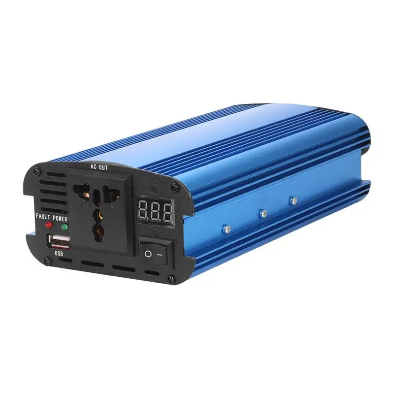 AOZBZ 3000W DC 12 до 220V солнечный инвертор мощности Алюминиевый конвертер сплавов перегрузки по току для поездок по дорогам на открытом воздухе