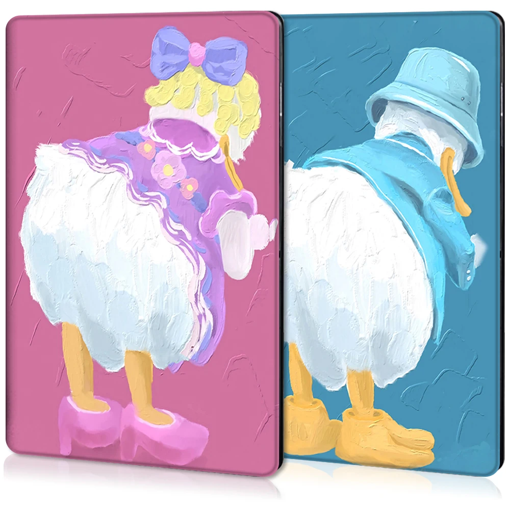 

Cartoon Donald Duck and Daisy Duck for ipad air 4 3 2 1 case 6th 7th 8th pro 11 inch cover Smart mini 5 with pencil holder stand