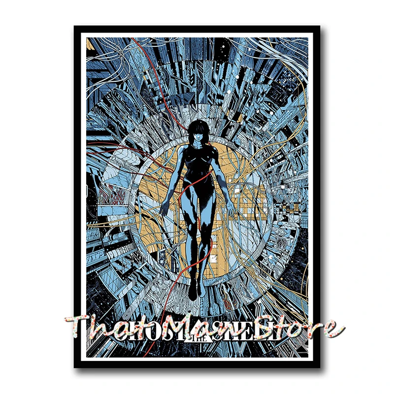 Призрак в Ракушке плакаты фотообои белый картон принты четкое изображение