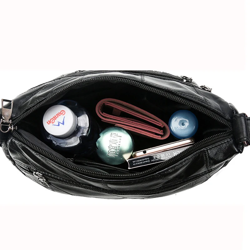 

New Fashion Women Small Black Bag Washed PU Leather Shoulder Bag Casual Square Bag Female Party Crossbody Bags