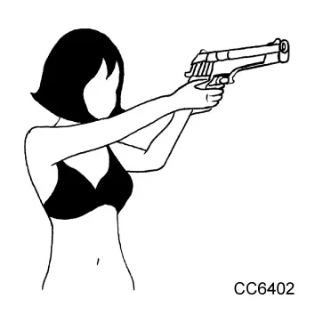 Водостойкая временная татуировка привлекательная Матильда с пистолетом тату