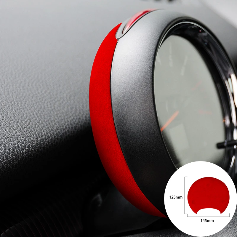 

For BMW R Series R52 R55 R56 R57 R58 R59 R60 R61 Alcantara Suede Wrap Car Tachometer Cover Panel Trim Stickers Car-Styling