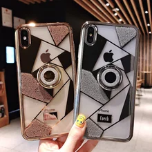 Luxury Rhinestone 2-in-1 for iPhone  7 8 Plus Ckhb-SK with the same Rhinestone Stand for iPhone Xs XR 12 13 Pro Max Phone Case