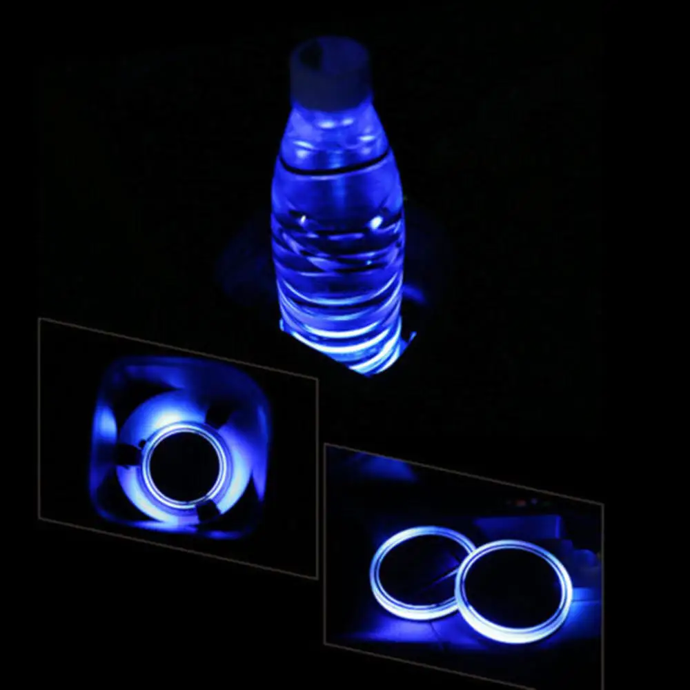 Новый автомобильный Солнечный Кубок держатель коврик светодиодный свет крышка