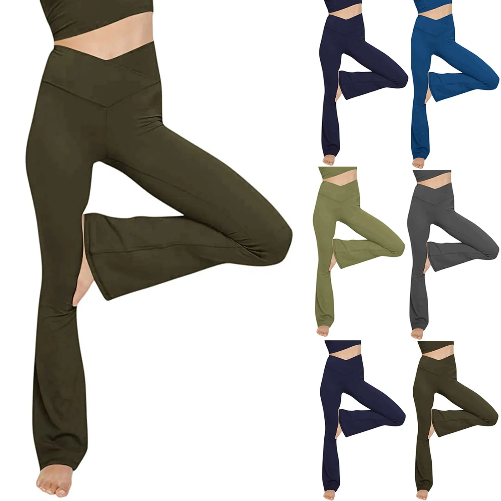 

Women Workout Out Leggings Fitness Sports Running Athletic Pants Solid Color Ladies Seamless High Waist Trousers Female Pants