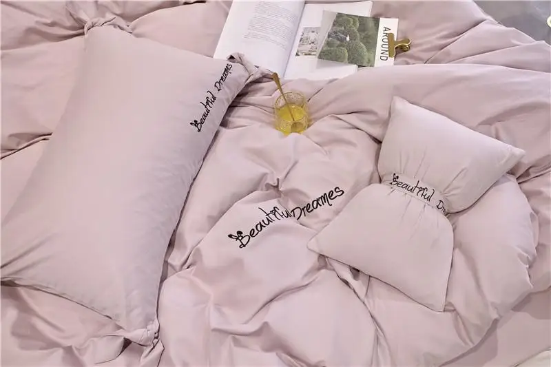 4/7 шт. Queen King size из египетского хлопка Постельное белье для девочек простыни