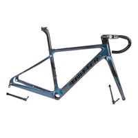 twitter 700c road bike carbon frame disc 700c 28c tires cycling colorful frameset with fork thru axle f12100mm r12142mm
