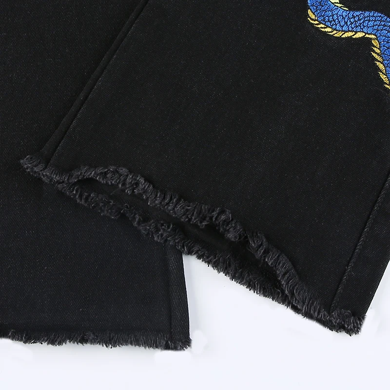 

Dragon Straight Jeans Woman High Waist Streetwear Cargo Pants Vintage 90s Aesthetic Korean Denim Trousers