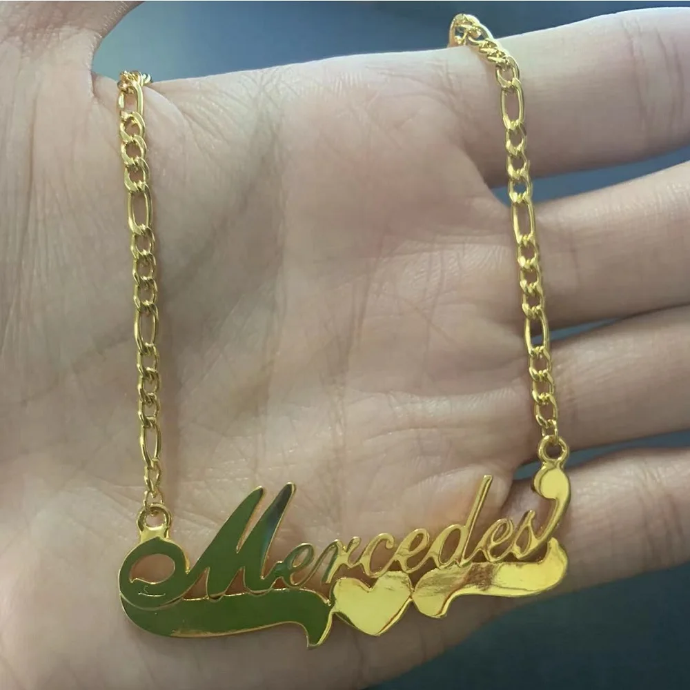 High Quality Custom Name Necklaces Personalized Nameplate Pendant Chains Customized Name Necklace Women Jewelry Necklace Gifts