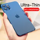 Ультратонкий Жесткий Мягкий чехол 0,2 мм для iPhone 12 mini 11 Pro X Xr Xs Max, матовая ПП прозрачная задняя крышка для iPhone SE 2020 6 6S 7 8 Plus