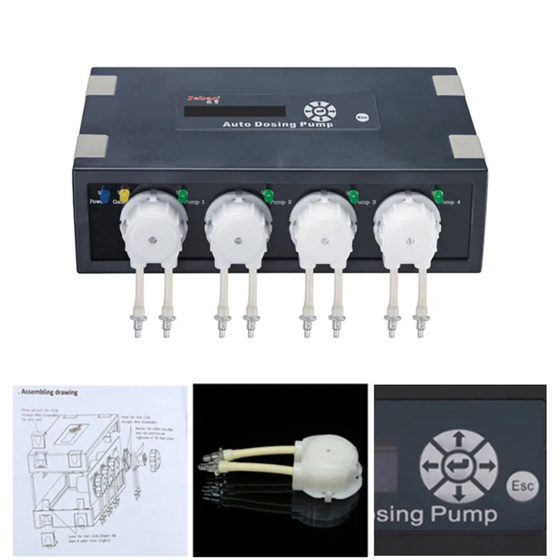 

DP серии автоматический титрование водяной насос 12V Аквариум Коралл цилиндр дозирующий насос синхронизации файла перистальтический насос 110-240V