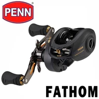 new penn fathom low profile baitcast reels 61stainless steel bearing system full metal body fishing reel 9 27 36 6 ratio