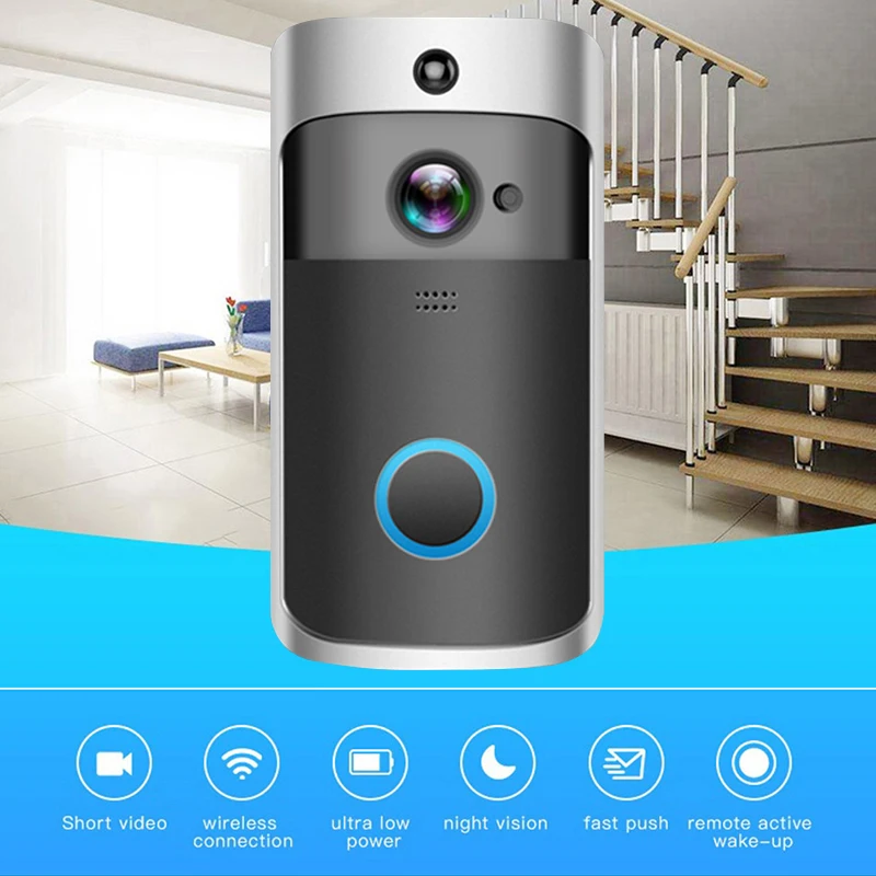 Умный IP видеодомофон дверной звонок wifi видео телефон Wi-Fi ИК сигнализация