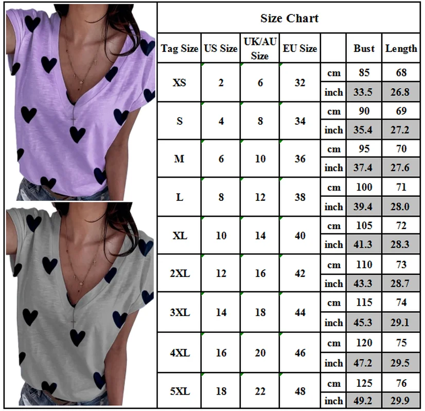 

Plus Size Womens Summer T Shirts Short Sleeve V-Neck Blouse Casual Loose Tops