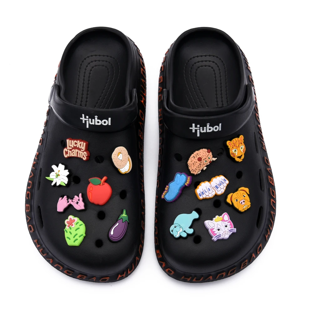 

1 Pcs Croc Shoes Charms Cartoon Tiger Dog Cat Hedgehog Animal Decorations Cute Light Fruit Bracelet PVC Accessories