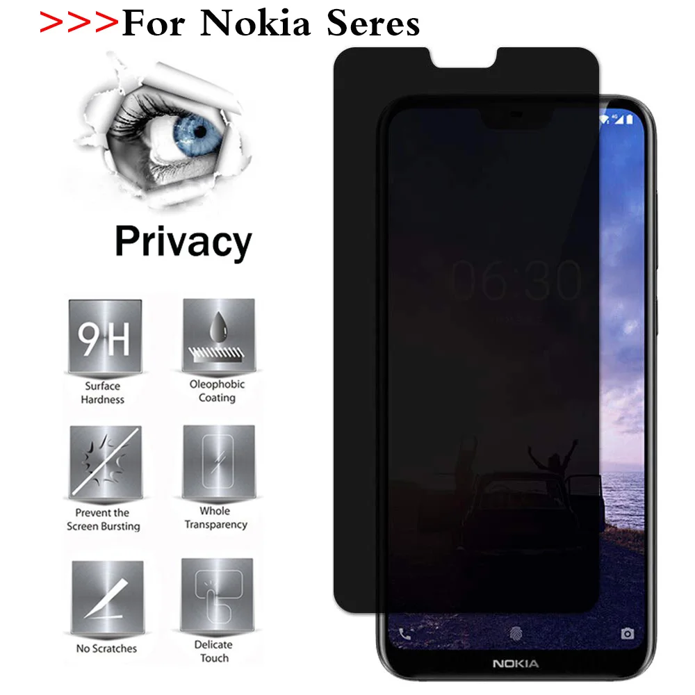 Защитное стекло закаленное для Nokia 8 1 7 2018 5 6 Plus X5 X6|Защитные стёкла и плёнки
