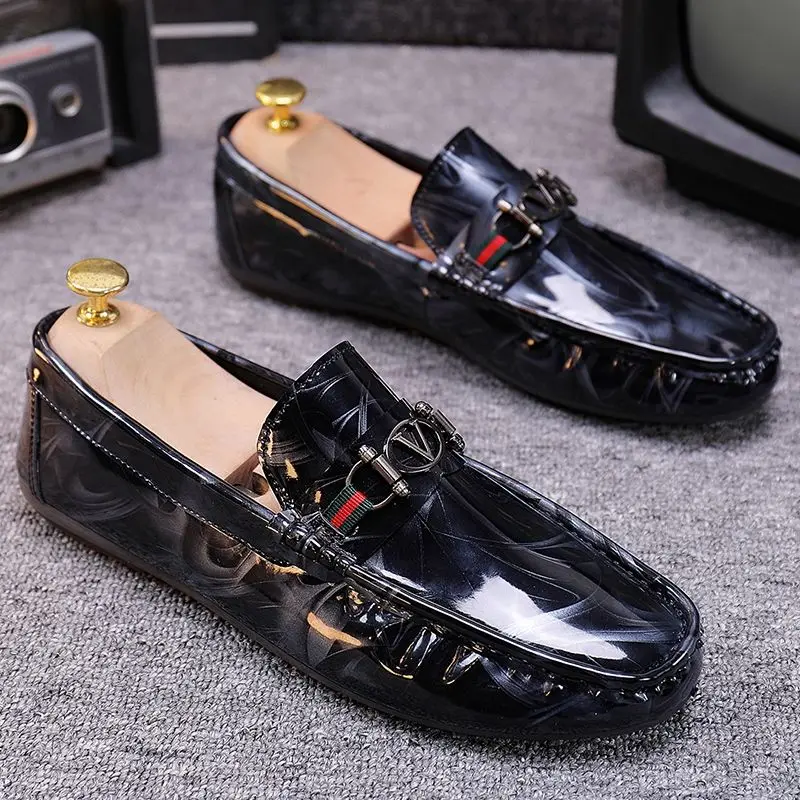 

2021 Summer Pea Shoes Men's New Lightweight Driving Shoes Men's Casual Leather Shoes Loafers Slip-on Casual Shoes