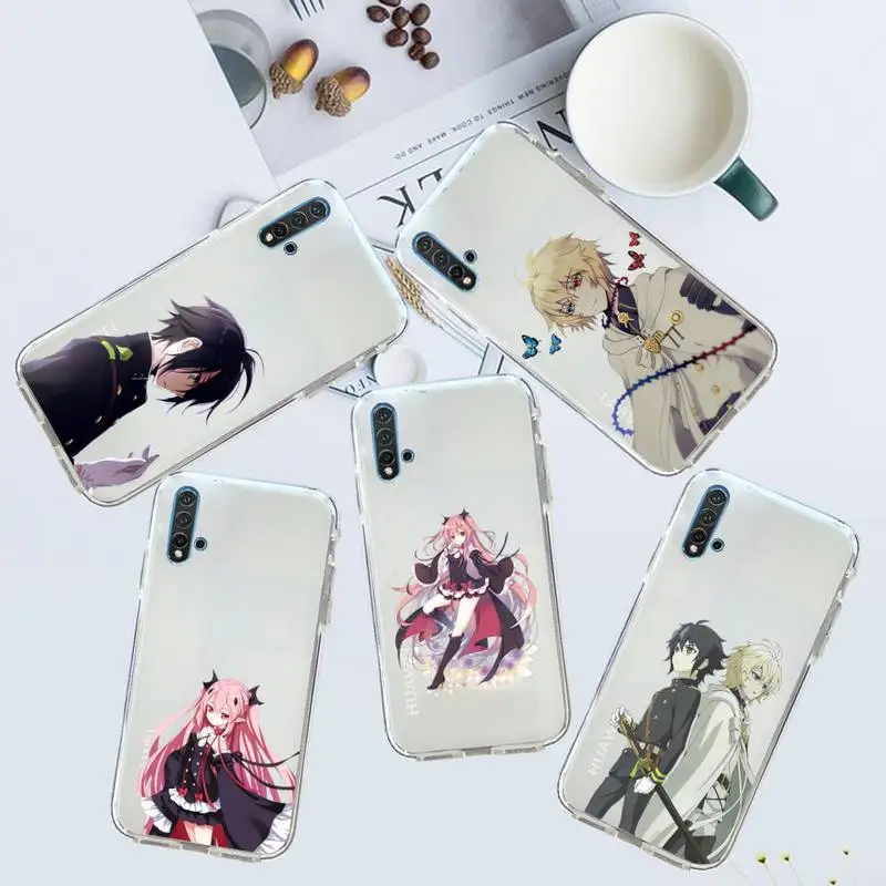 

seraph of the end Japan anime Phone Case Transparent for Huawei honor P mate 40 20 30 10 50 i 9 x mate pro lite 8a