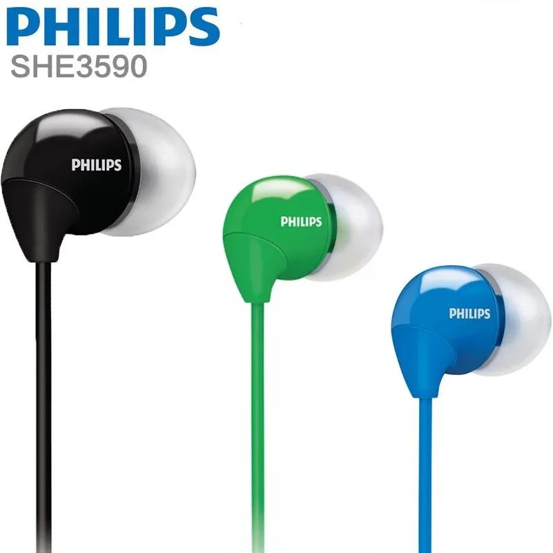 

Оригинальные профессиональные наушники-вкладыши philips SHE3590 поставляют наушники huawei xiaomi с стереонаушниками и басами различных цветов