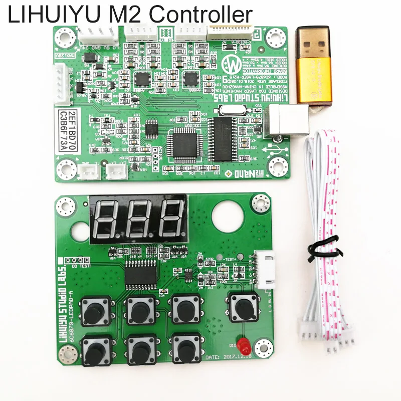 LIHUIYU Nano M2 CO2 Лазерная основная плата + ключ B панель управления Corellaser LaserDRW печатная